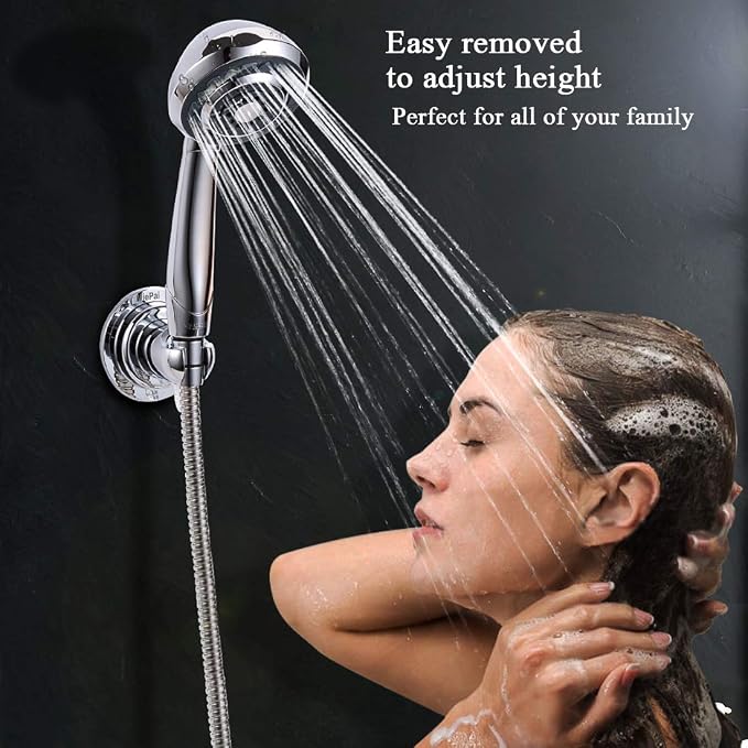 JiePai Vacuum Suction Cup Shower Head Holder, Adhesive Suction Handheld Shower - Image 6