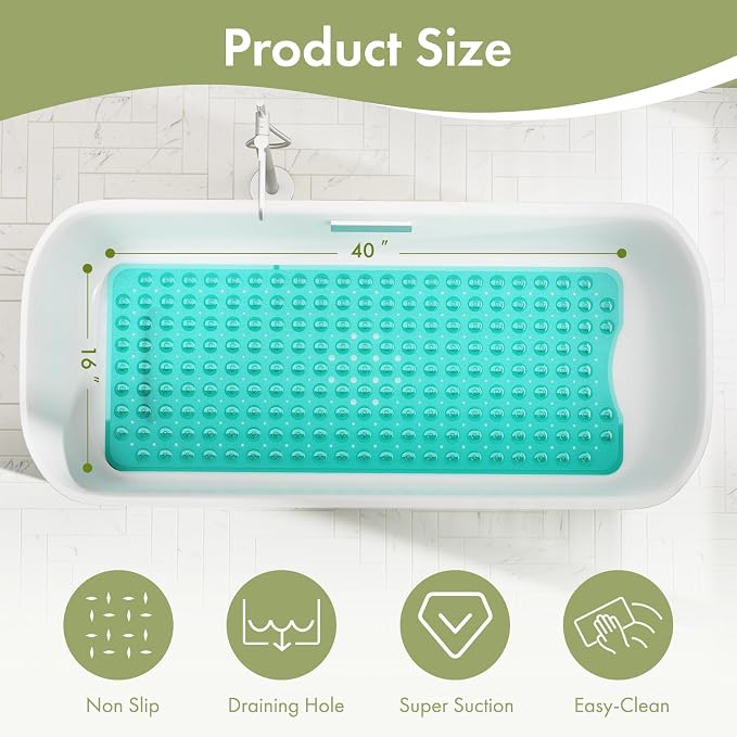 AmazerBath Shower Mat Non Slip 40 x 16 Inches, Shower Stall Mats - Image 4