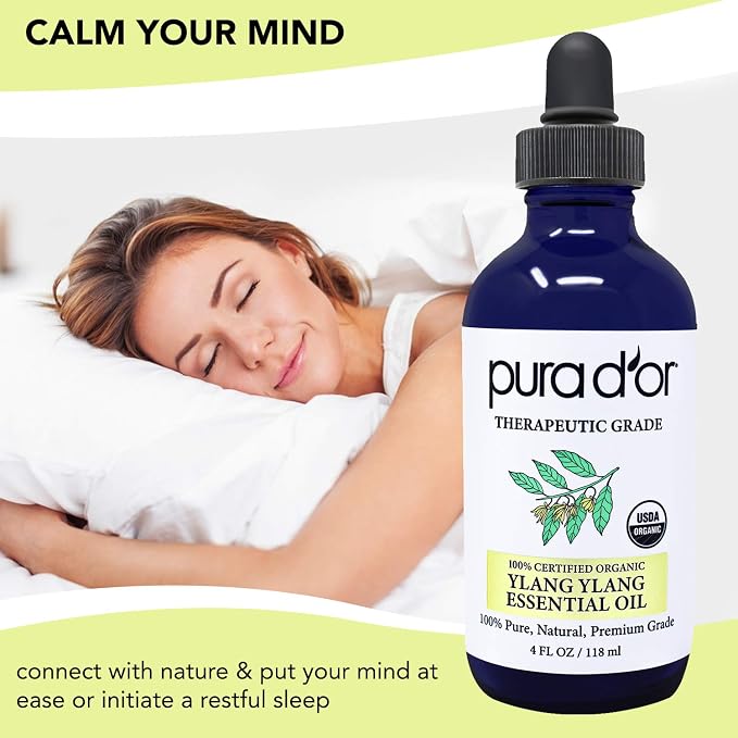 PURA D'OR Organic Ylang Ylang Essential Oil 100% Pure & Natural Therapeutic - Image 2