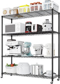 4 Tier Storage Racks Shelving, Heavy Steel Pantry Shelves, Adjustable Wire by Unknown