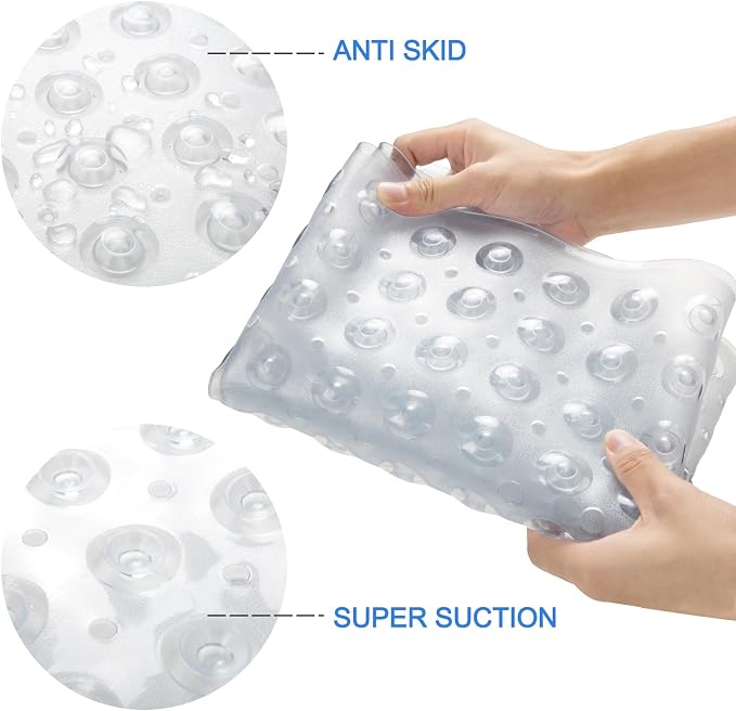 AmazerBath Bath Tub Mat, Medium Size 27.6 x 15 Inches Non-Slip Shower Mats - Image 2
