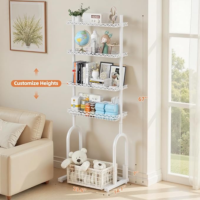 EAGMAK Over The Toilet Storage Rack, 4-Tier Bathroom Organizer - Image 7