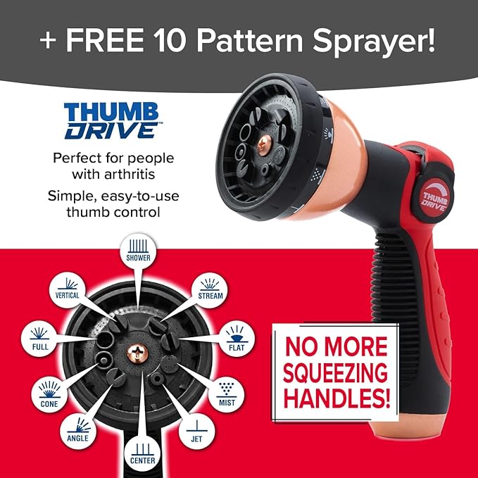 Pocket Hose Copper Head UV w/Pocket Pivot, Expandable Garden Hose 75 FT w/10 - Image 8