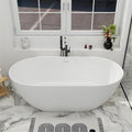 GIVINGTREE 59'' Freestanding Solid Surface Resin Stone Bathtub, Contemporary by GIVINGTREE