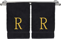 Monogrammed Hand Towel, Personalized Initial Gift, Extra Absorbent 100% Turkish by BareCotton