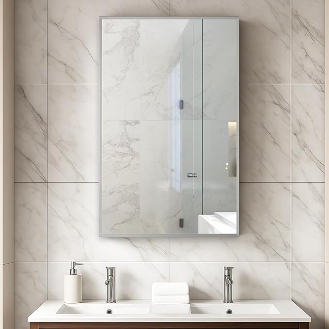 Blossom 15x26 Inch Aluminum Medicine Cabinet by BLOSSOMKitchenBath