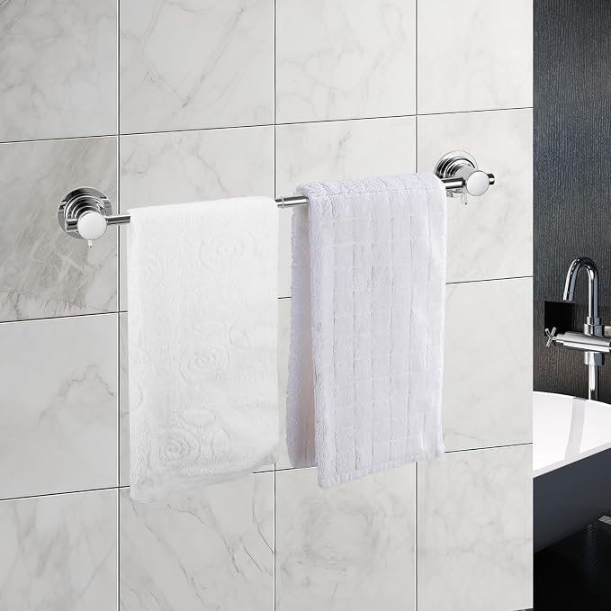JiePai Extendable 17-28 inch Suction Cup Towel Bar, Bath Shower Towel Holder - Image 6