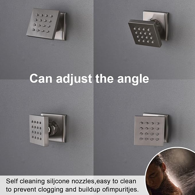Brushed Nickel Shower Faucet Set - Image 4