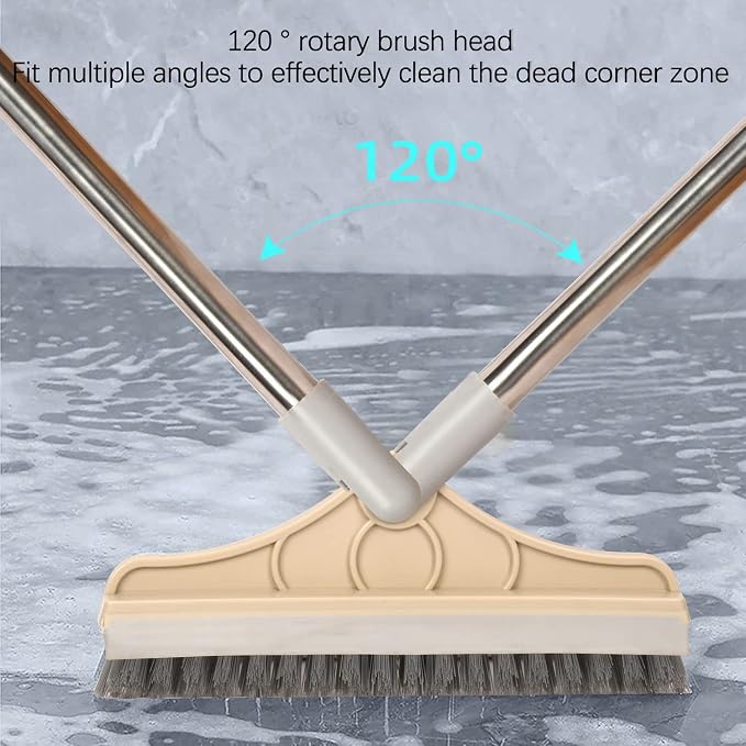 2 in 1 Cleaning Floor Scrub Brush Floor Brush Scrubber New Upgraded 53.5" Long - Image 5