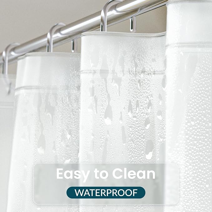 Titanker Extra Long Shower Curtain Liner 72 x 84 Plastic Frosted Shower Liner - Image 4