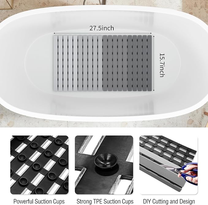 MBOSS Bath Tub Shower Mat Non Slip Bathtub Mats - Image 4