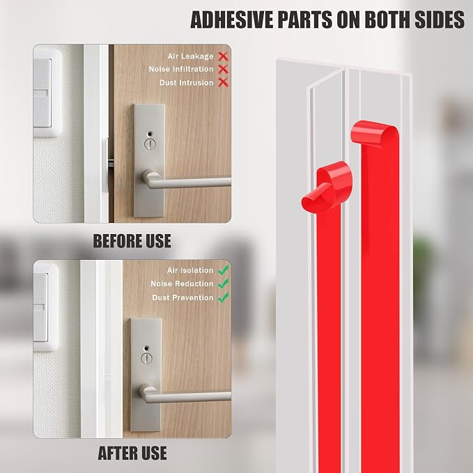 20Ft T-Shaped Door Draft Stopper, Silicone Weather Stripping Seal Tape - Image 4