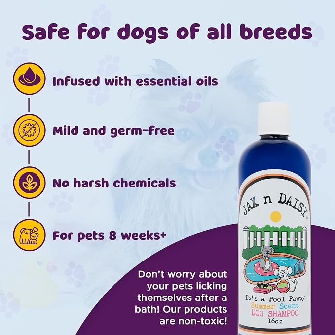 Jax n Daisy it s a Pool Pawty Summer Scent Dog Shampoo Essential Oil Shampoo - Image 2