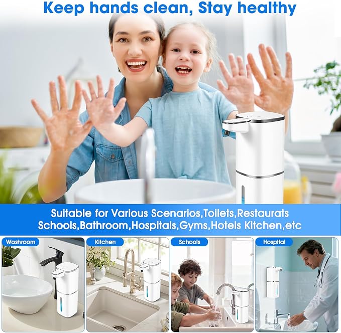 2 Pack Automatic Liquid Soap Dispenser, Touchless Soap Dispenser, 13.5oz/400ml - Image 7