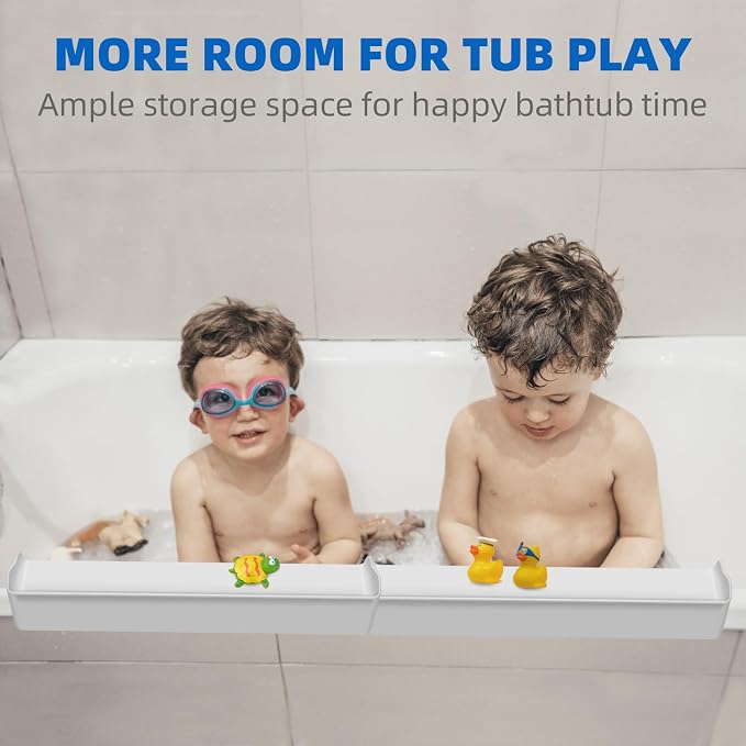 Splash Guard for Bathtub, 3.8" x 3.6" Silicone Bath Tub Splash Guard - Image 2