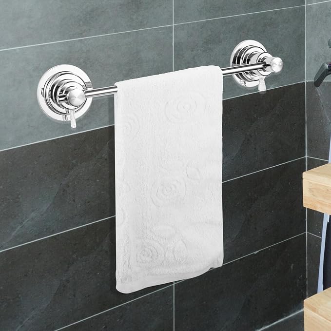 BOPai Extendable Suction Cup Towel Bar 17-28.5", Removeable Shower Door Mat Rod - Image 5
