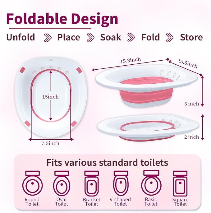 Electric Sitz Bath for Toilet Seat, for Hemorrhoids and Postpartum Care - Image 6