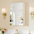 Keonjinn 16 x 24 Inch White Medicine Cabinet Mirror, Assembly Required by Keonjinn