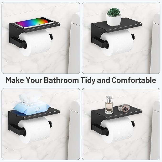 TURS 5-Pieces Matte Black Bathroom Hardware Set 23.6 Inch SUS304 Stainless - Image 5