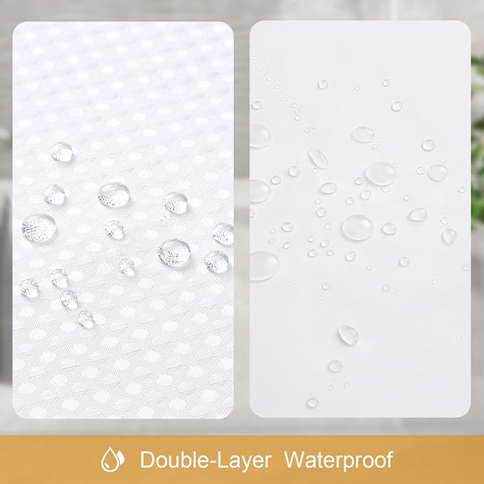 3 in 1 Stall Half Size Shower Curtain Set-36W x 72 H - Image 6