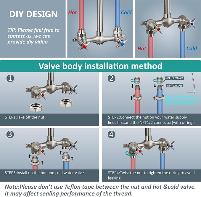 Aolemi Outdoor Shower Kit Fixtures Faucet System - Image 9