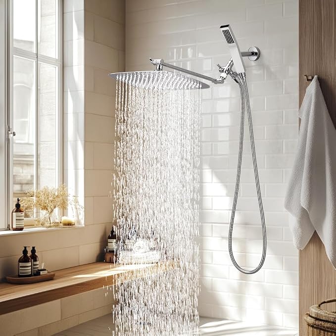 G-Promise All Metal 14 Inch Dual Square Shower Head - Image 5