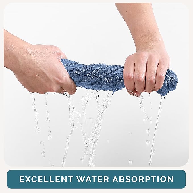 Casa Platino 100% Cotton Wash Cloths 6 Pack - Image 5