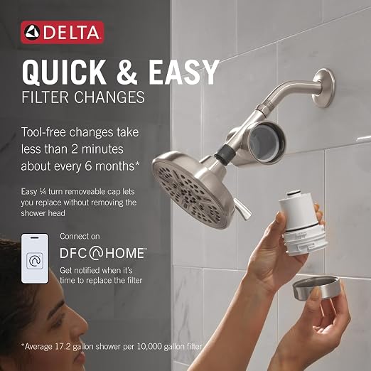 Delta Faucet 5-Setting Shower Head Satin Nickel - Image 3