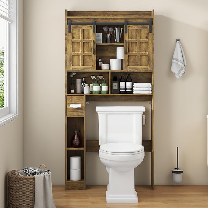 Over The Toilet Storage Cabinet, Farmhouse Storage Cabinet Over Toilet - Image 6