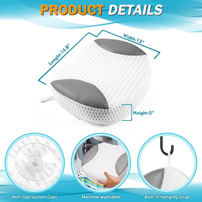 Hot Tub Booster Seat for Adults, 5D Air Mesh Hot Tub Cushion - Image 6
