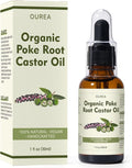 Organic Poke Root Castor Oil – 1 Fl Oz Natural Lymphatic Support Massage Oil by Ourea