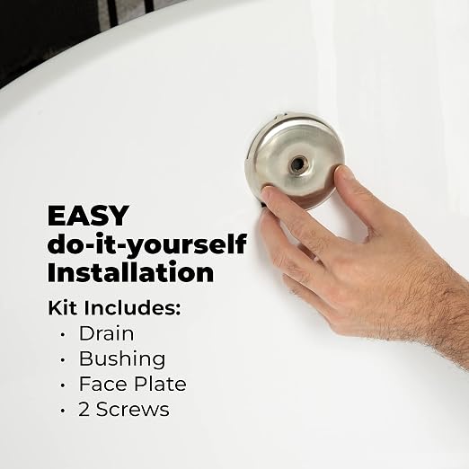 Dorence Lift and Turn Bathtub Tub Drain Assembly, Conversion Kit, Trim Waste - Image 4