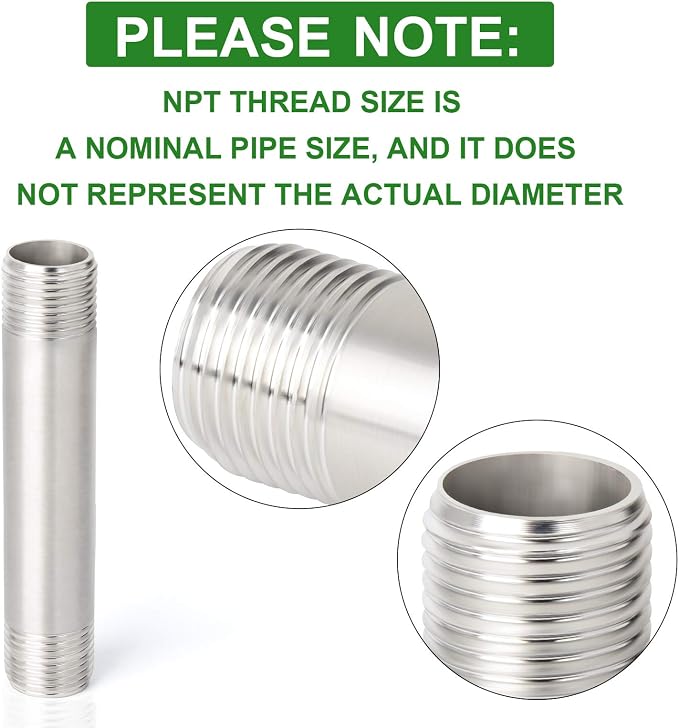 TAISHER 4PCS Stainless Steel Pipe Fittings - Image 4