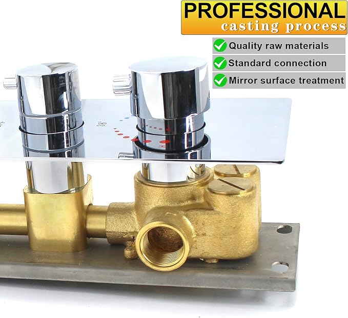 HOMEDEC 5 Functions Shower Diverter Valve, 5 Way Thermostatic Mixing Shower - Image 5
