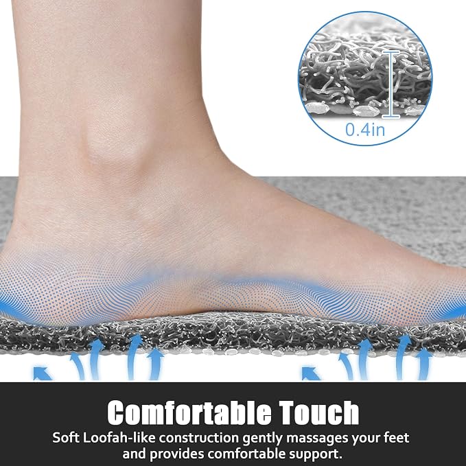 Square Shower Mat Non Slip: 24x24 Inch Shower Floor Mat - Image 4