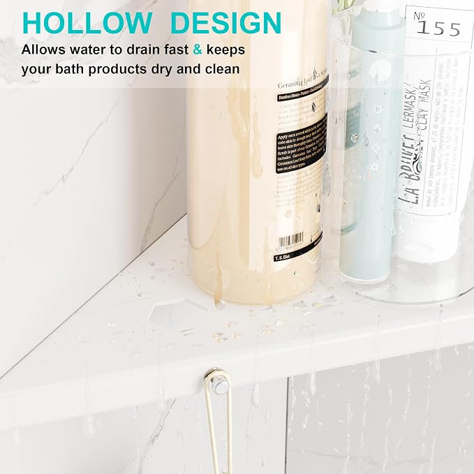10" Bathroom Corner Shelf, 2 Pack Recessed Shower Shelf Caddy, SUS304 Stainless - Image 4