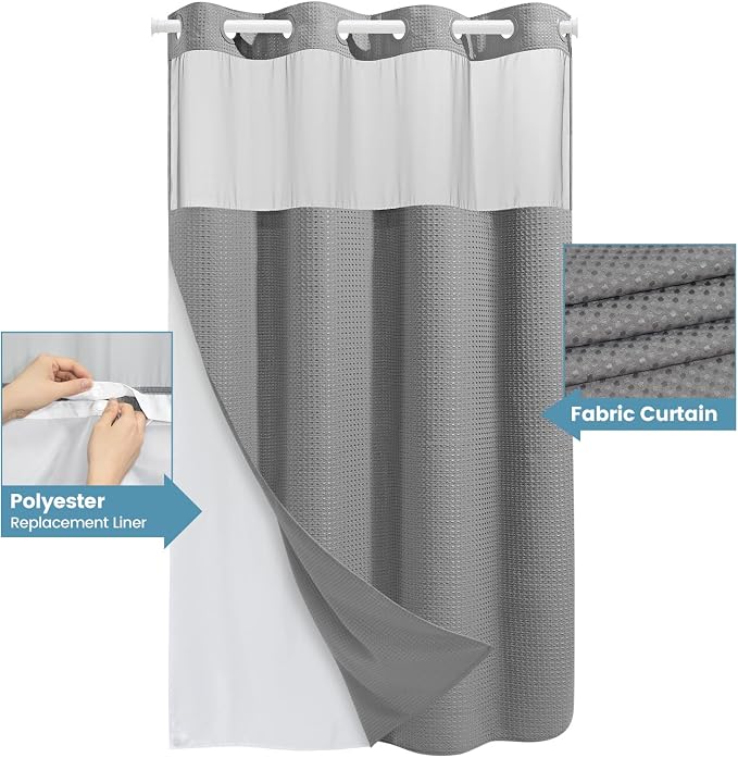 Stall No Hook Shower Curtain - Image 4