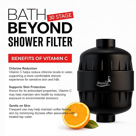 30 Stage Shower Filter Shower Head Filter High Output Softener Reduces Dry Skin - Image 4