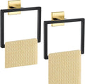 2-Piece Black Gold Towel Ring, Hand Towel Holder, Modern Towel Holder Stainless by Kiakuoow