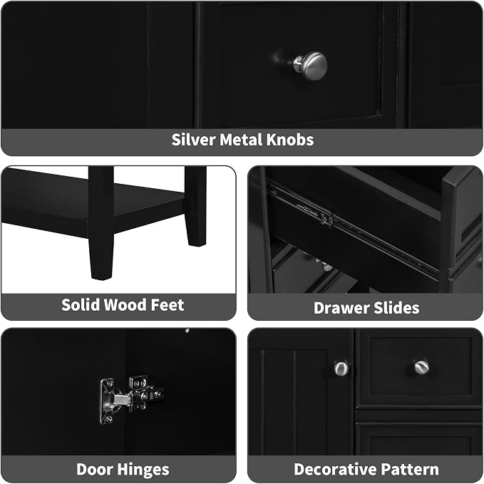 Favfurish 36" Bathroom Vanity Without Top Sink, Vanity Only - Image 7