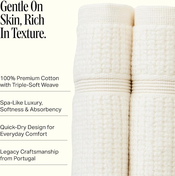 Preston Lane Douro Washcloth Set – 2 Pack Luxury Cotton Towels, Ultra Soft & - Image 3