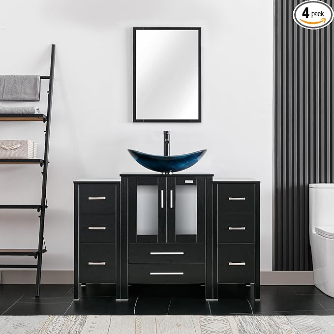 eclife 48" Modern Bathroom Vanity Sink Combo Freestanding Cabinet by eclife
