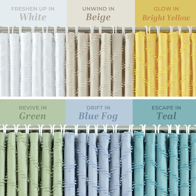 84inches Extra Long Yellow Shower Curtain Boho Farmhouse Shower Curtain 72 x 84 - Image 9