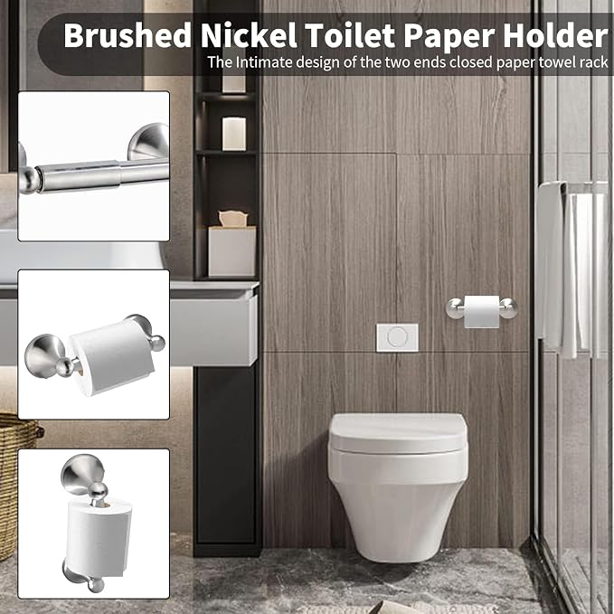Newfun 8-Pieces 24" Bathroom Hardware Set, Bathroom Accessory Set, Includes 24" - Image 5