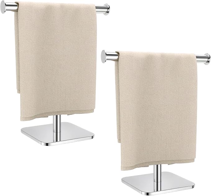 RUACQ T-Shape Hand Towel Holder Stand, Weighted Base Towel Rack, 304 Stainless by Ruacq