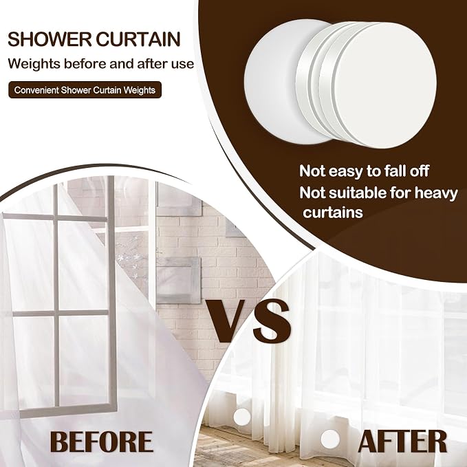 16 Pack Shower Curtain Weights, Rubber Covered Magnetic Curtain Weights - Image 5
