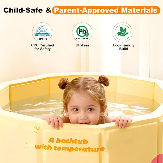 Portable Bathtub for Kids 27.5"x31.5" Collapsible Cold Plunge Bathtub Foldable - Image 7