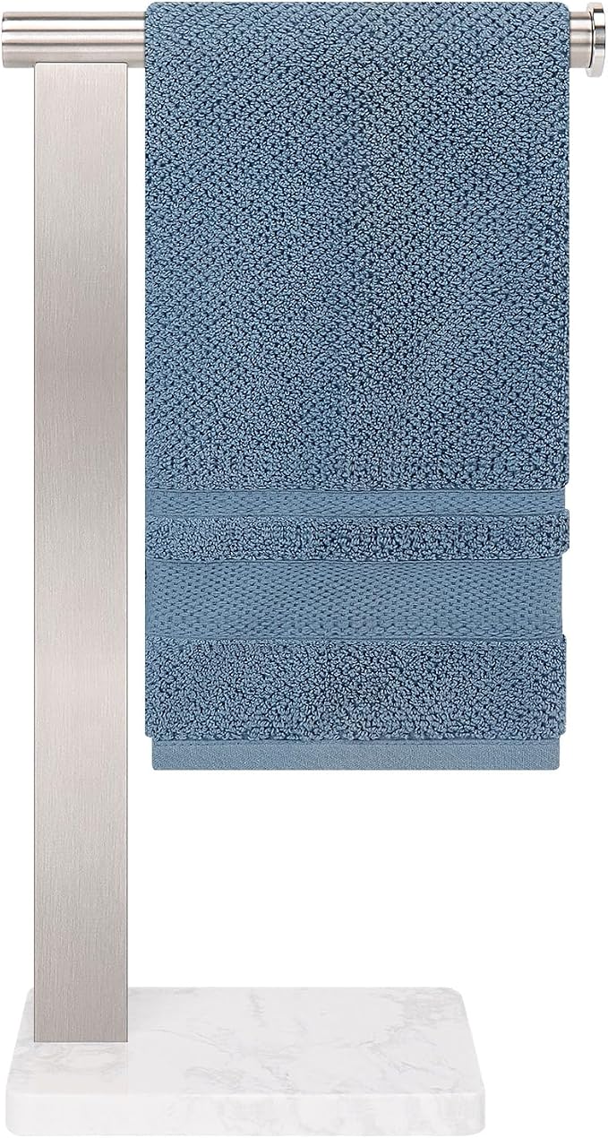 Stainless Steel L-Shaped Hand Towel Holder, SUS304 Bathroom Towel Rack by WINMIEN