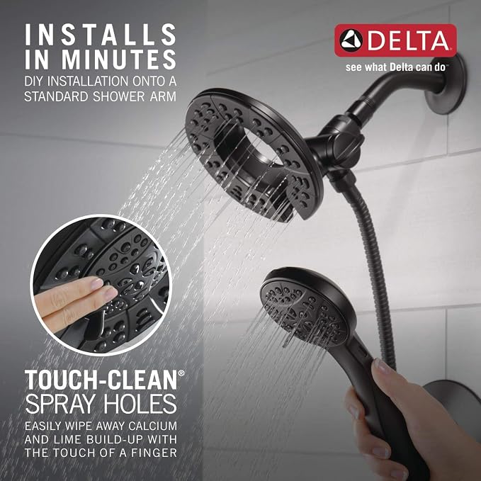 Delta Arvo 14 Series Matte Black Bathtub Shower Faucet Set - Image 5