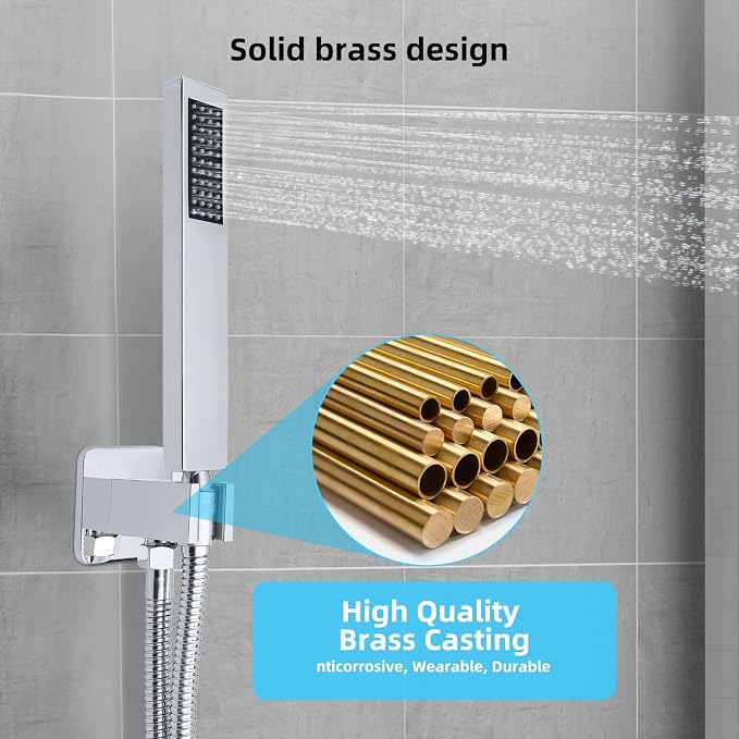 Bathroom Shower Faucet Set，10 Inch Rain Shower Head - Image 4